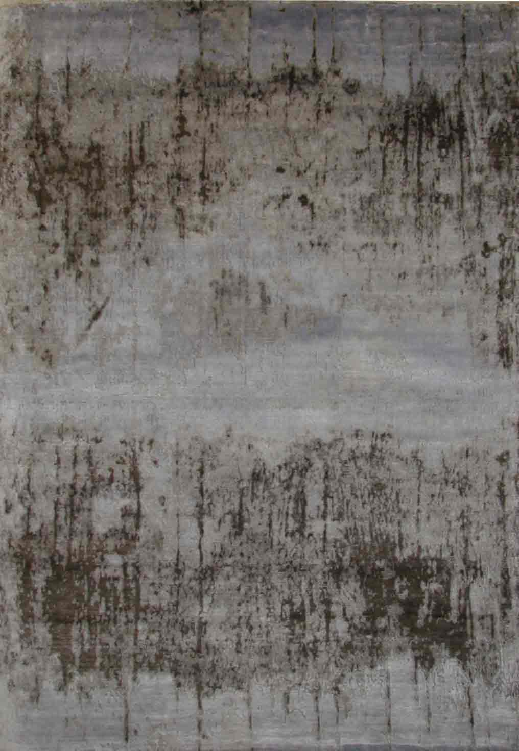 Contemporary & Transitional Rugs SPLASH 20439 Ivory - Beige & Lt. Grey - Grey Hand Knotted Rug