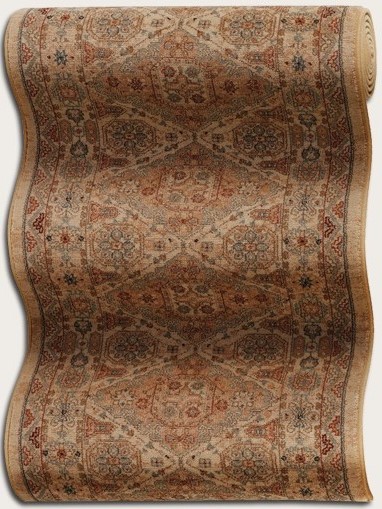 Hall & Stair Runners old world classics 0406/0001A Lt. Brown - Chocolate Machine Made Rug