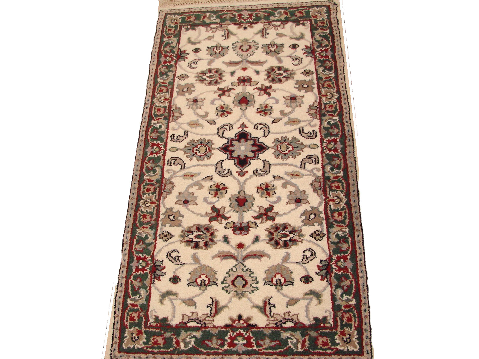 Clearance & Discount Rugs SHANBAZI 0681 Ivory - Beige & Green Hand Knotted Rug