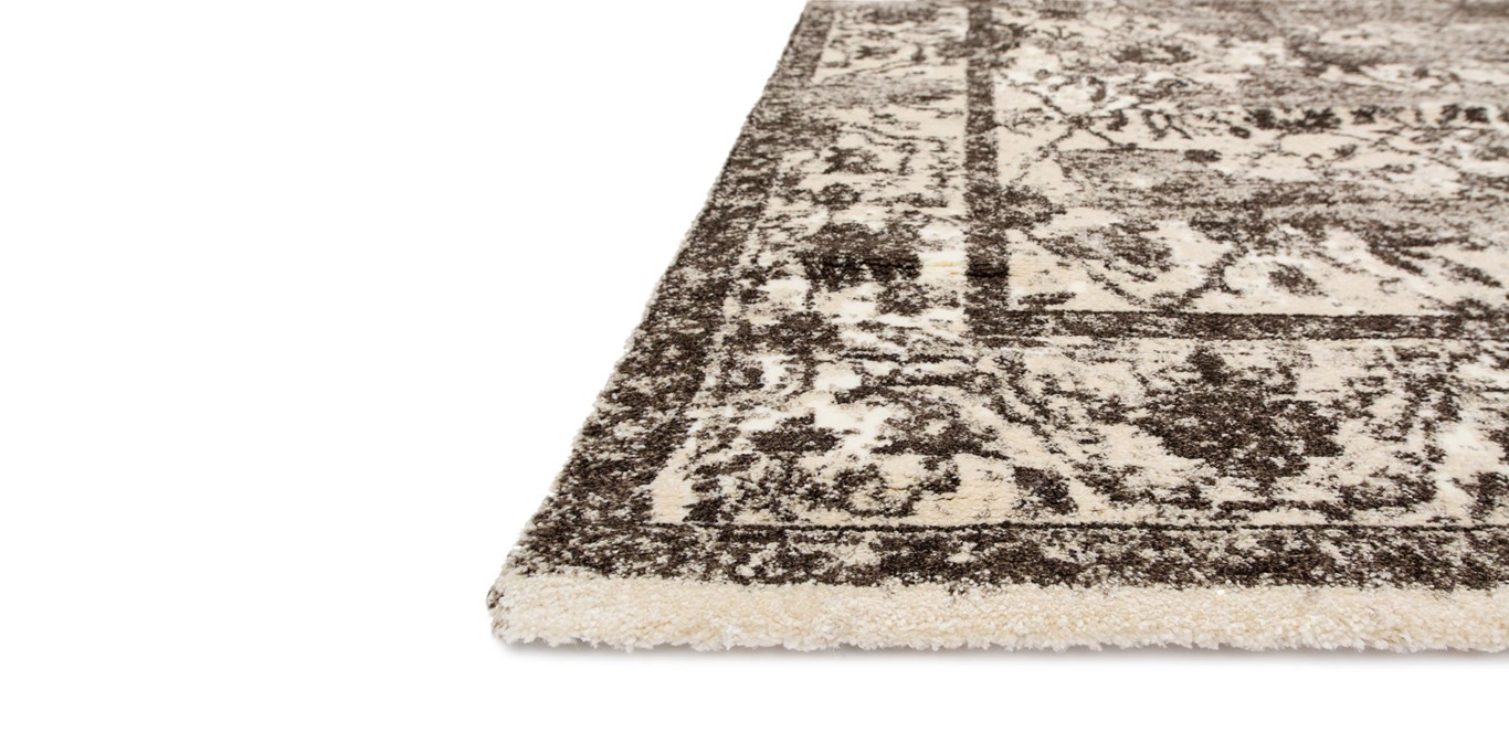 Transitional & Casual Rugs VIERA VR-01 Ivory - Beige & Lt. Brown - Chocolate Machine Made Rug