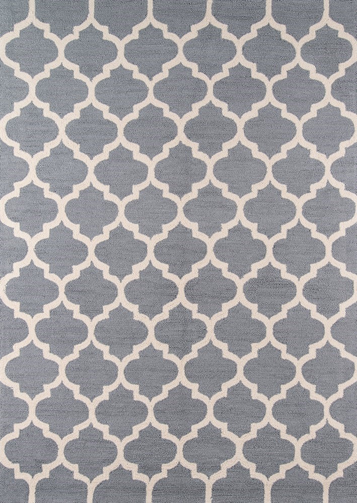 Contemporary & Transitional Rugs GEO GEO-04 Lt. Grey - Grey Hand Hooked Rug