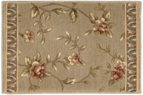 Custom & Wall to Wall Somerset Spring Blossom Taupe Camel - Taupe & Ivory - Beige Machine Made Rug