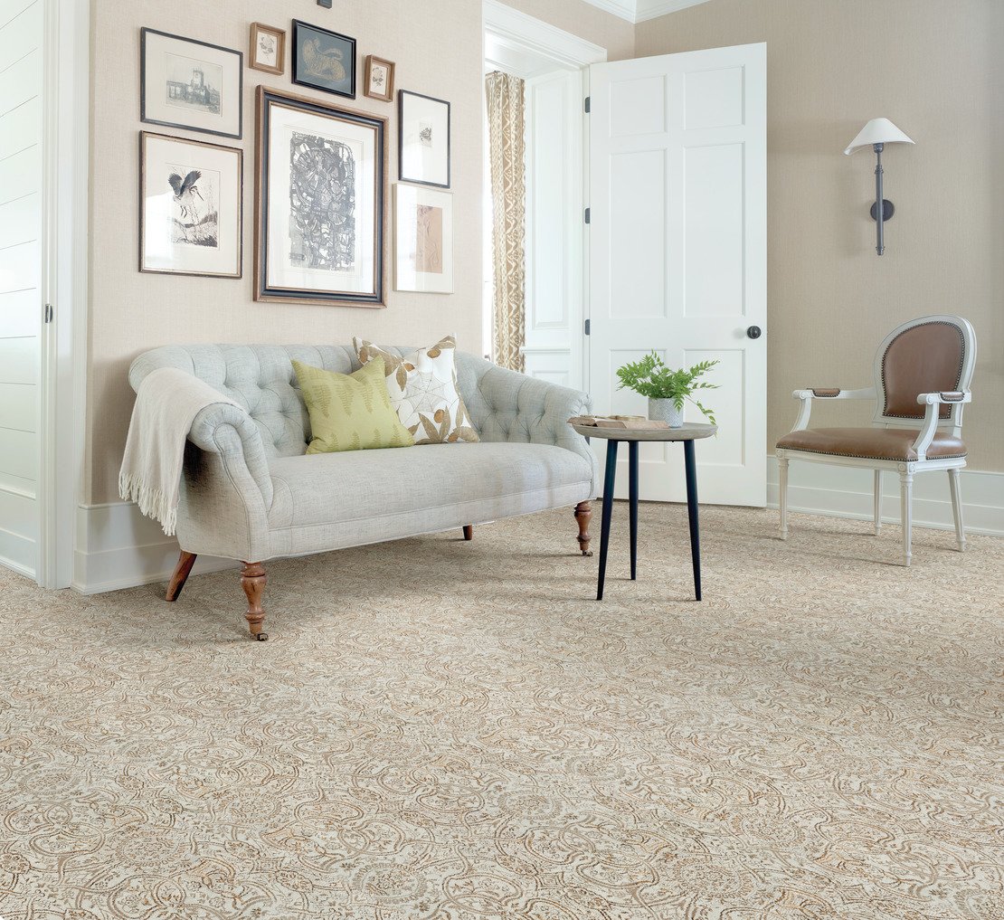 Custom & Wall to Wall Edgewater Beach Camel - Taupe & Lt. Gold - Gold Machine Made Rug