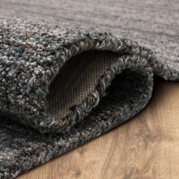 Contemporary & Transitional Rugs Haberdasher Graphite Medium Blue - Navy & Lt. Brown - Chocolate Hand Tufted Rug