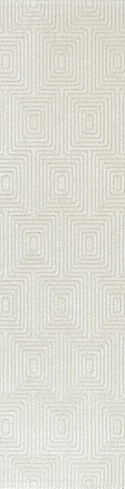 Hall & Stair Runners Quin 41009-6161 Runner Lt. Grey - Grey Machine Made Rug