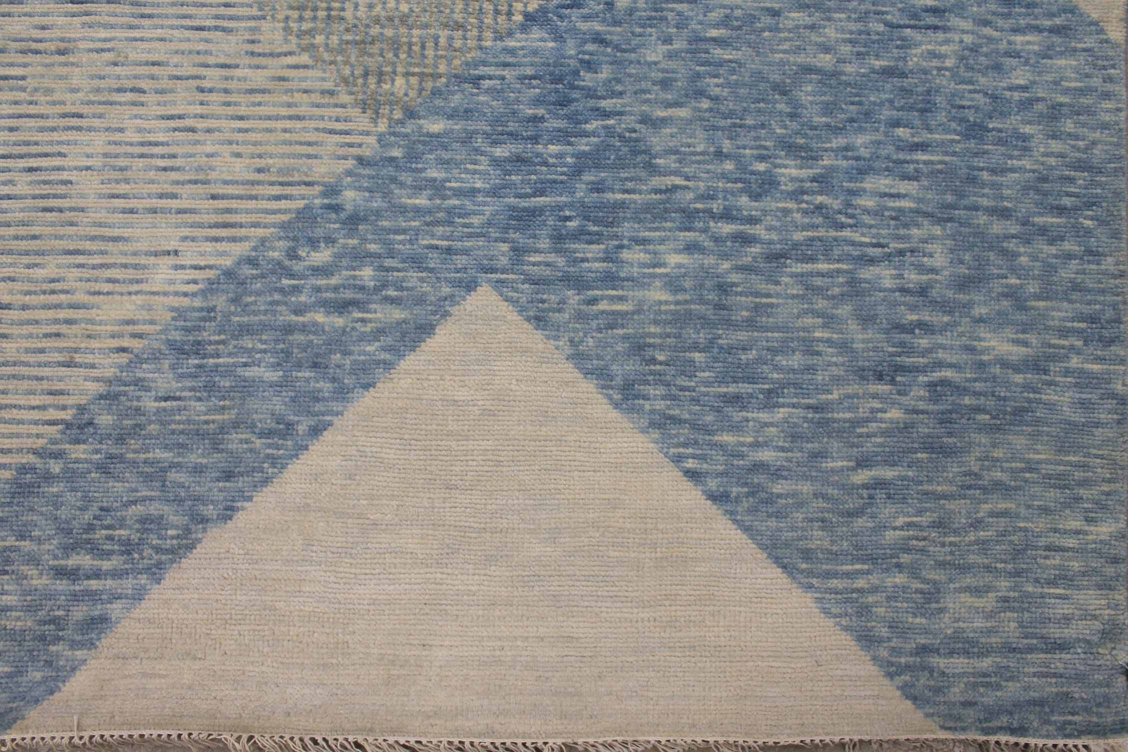 Contemporary & Transitional Rugs EDGE 027544 Lt. Grey - Grey & Lt. Blue - Blue Hand Knotted Rug