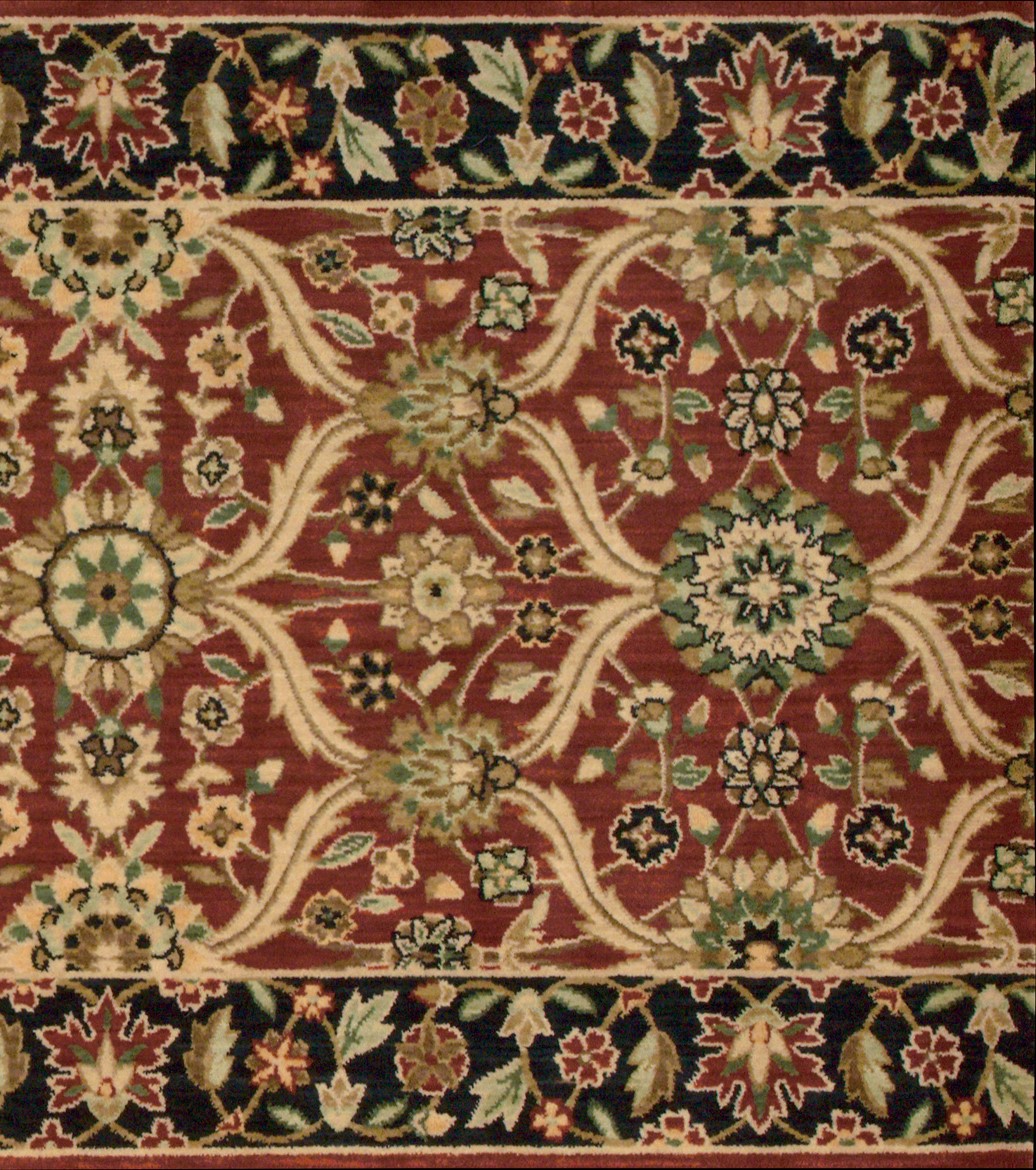 Hall & Stair Runners  GRAND PARTERRE PT03-RST Rust - Orange & Black - Charcoal Machine Made Rug
