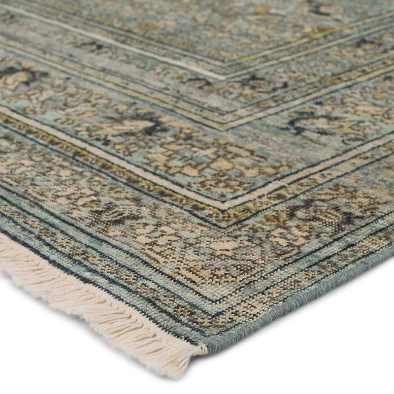 Antique Style Rugs Someplace In Time SPT17 Black - Charcoal & Medium Blue - Navy Hand Knotted Rug