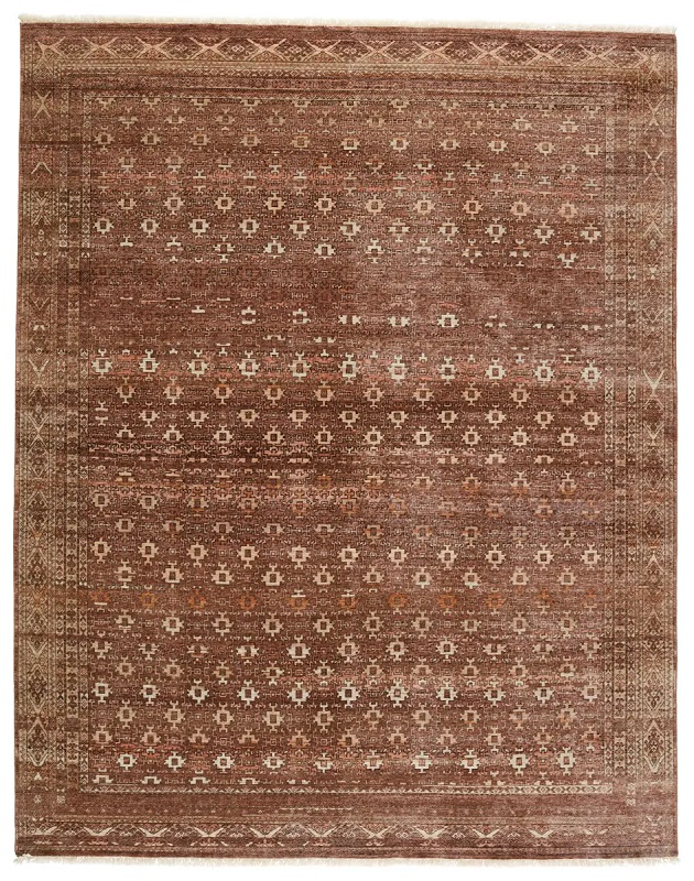Antique Style Rugs Someplace In Time SPT16 Lt. Brown - Chocolate Hand Knotted Rug