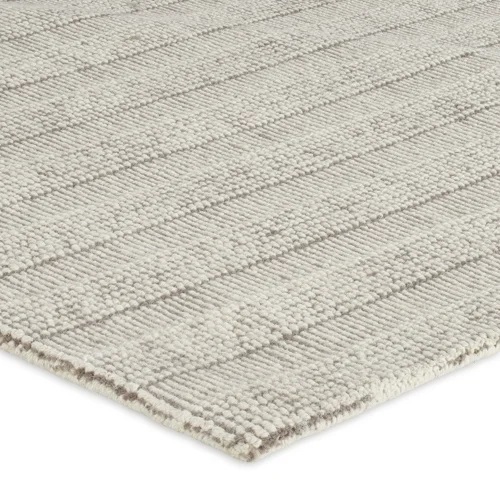 Casual & Solid Rugs Shazia Stripe Rug Flint Ivory - Beige & Camel - Taupe Hand Loomed Rug
