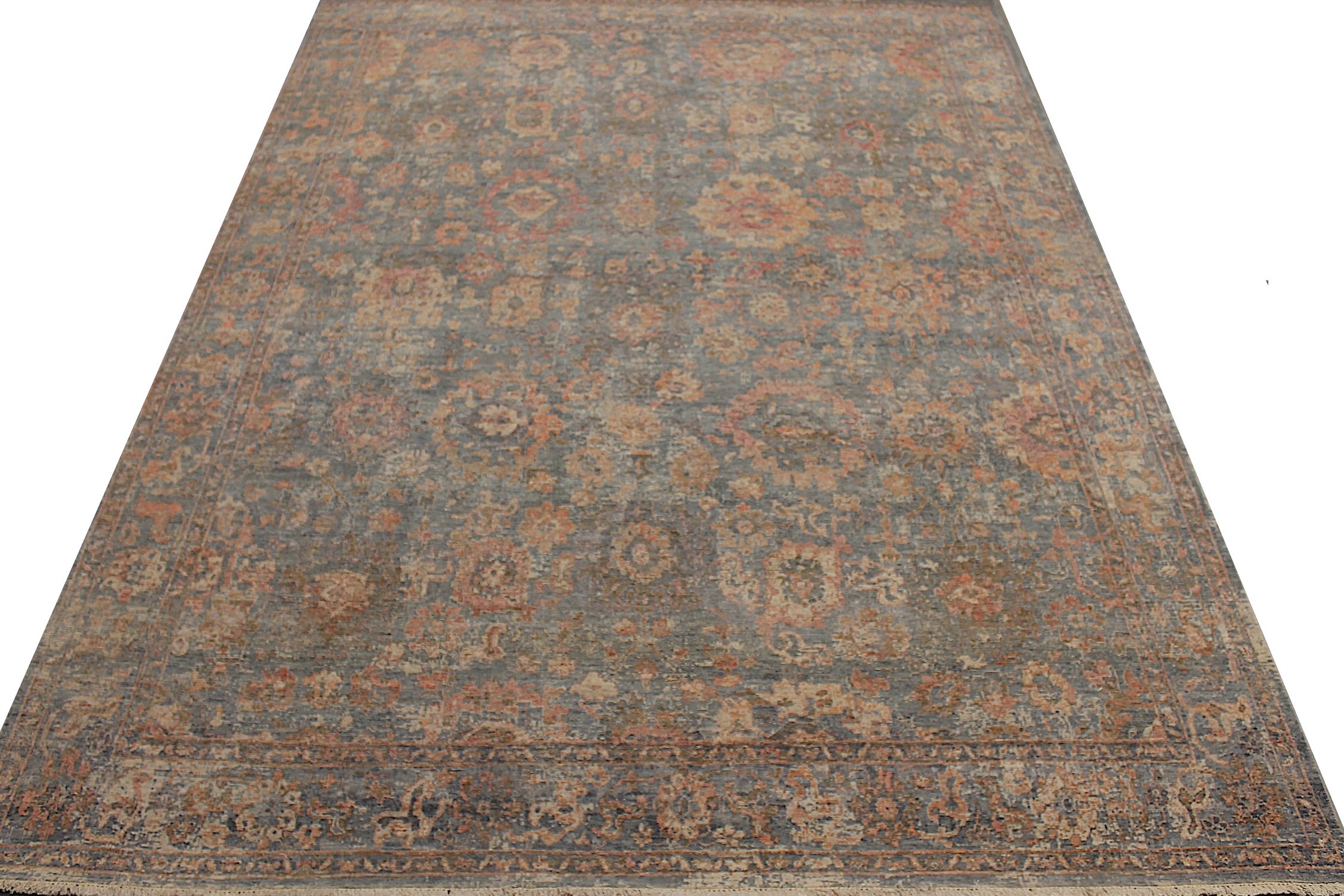 Traditional & Oriental Rugs Oxidized Collection 027424 Lt. Grey - Grey Hand Knotted Rug