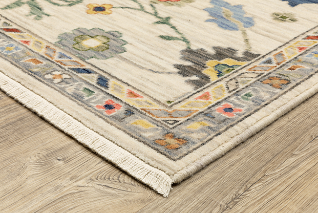 Oushak Rugs Lucca 2888L Ivory - Beige & Multi Machine Made Rug
