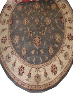 Traditional Hand Knotted Round Wool Rug