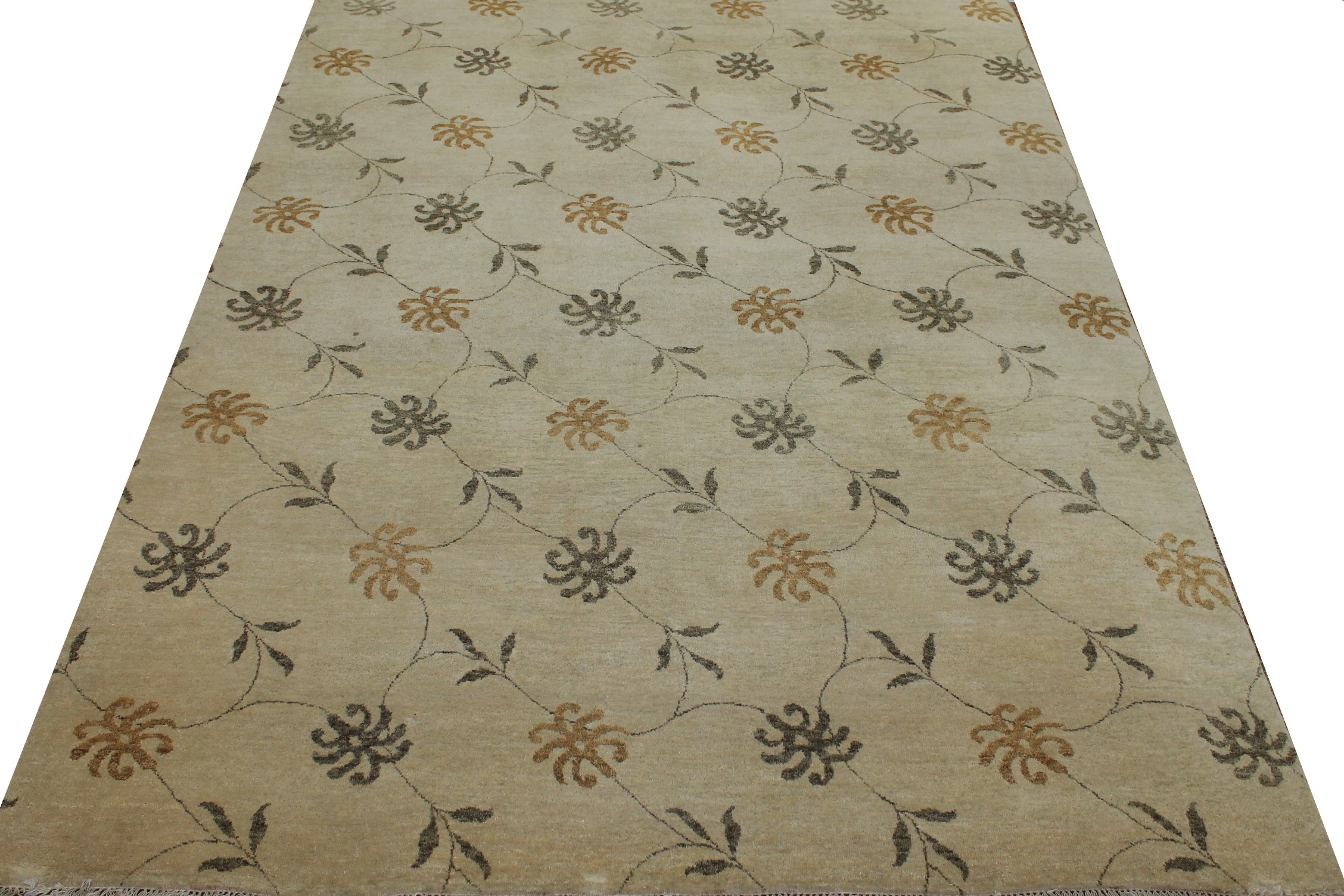 Clearance & Discount Rugs Hand Knotted Wool Rug 8439 Ivory - Beige Hand Knotted Rug