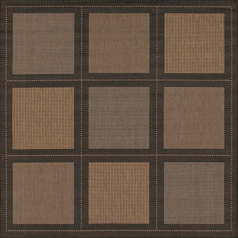 Round, Octagon & Square Rugs Recife 1043/2500 Summit  Cocoa-Black Lt. Brown - Chocolate & Black - Charcoal Machine Made Rug