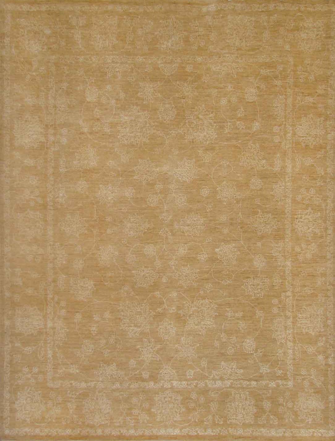 Antique Style Rugs SULTAN SILK 17405 Lt. Gold - Gold Hand Knotted Rug
