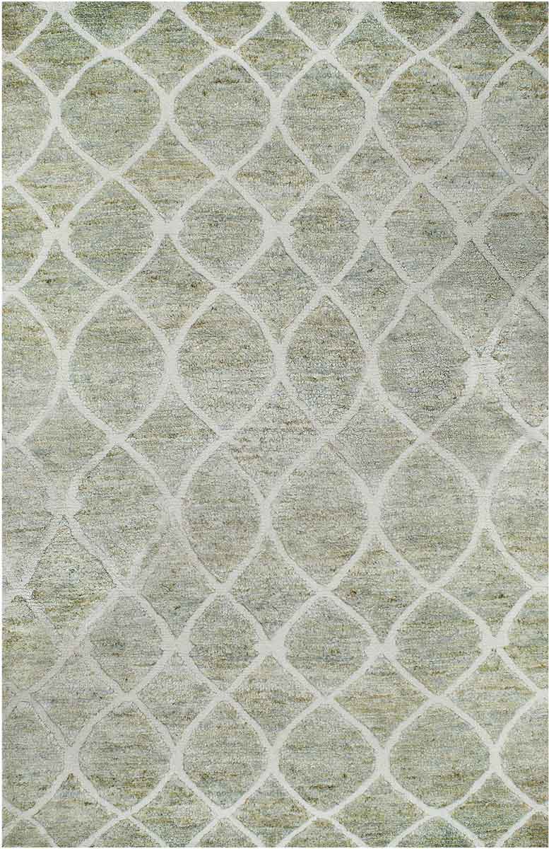 Contemporary Rugs & Transitional Rugs BALLARD BU-623ASH Lt.Green & Ivory - Beige Hand Knotted Rug