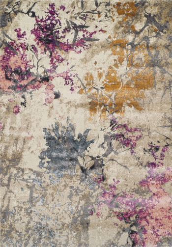 Contemporary Rugs & Transitional Rugs ROSSINI RS-112IVORY Multi Machine Made Rug