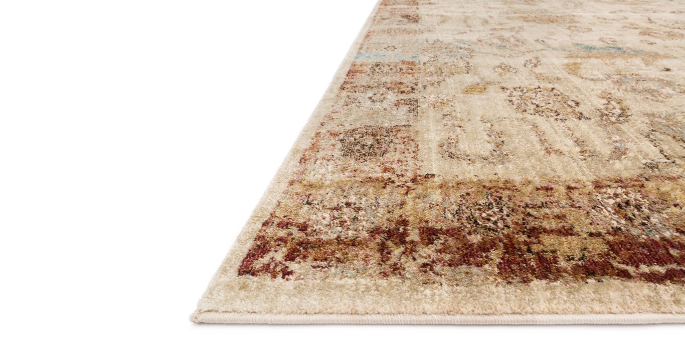 Oushak Rugs ANASTASIA AF-04 Ivory - Beige & Rust - Orange Machine Made Rug