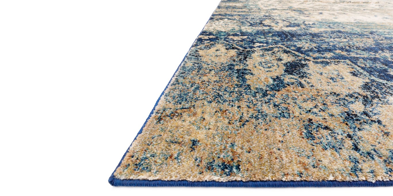 Oushak Rugs ANASTASIA AF-06 Lt. Blue - Blue & Ivory - Beige Machine Made Rug