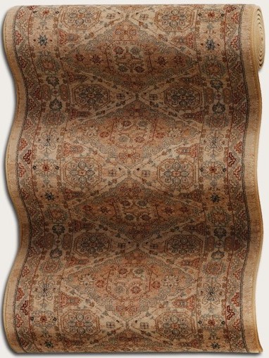 Hall & Stair Runner Rugs old world classics 0406/0001A Lt. Brown - Chocolate Machine Made Rug
