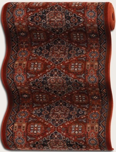 Hall & Stair Runners old world classics 0406/0003A Red - Burgundy Machine Made Rug