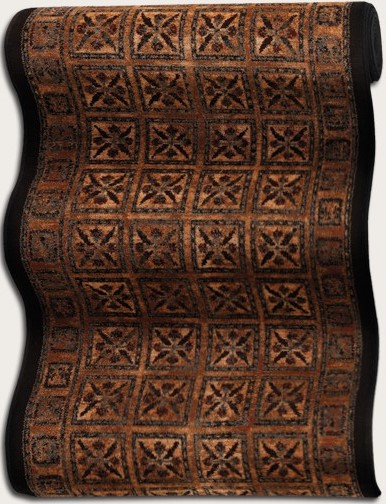 Hall & Stair Runner Rugs old world classics 0408/0002A Rust - Orange & Black - Charcoal Machine Made Rug