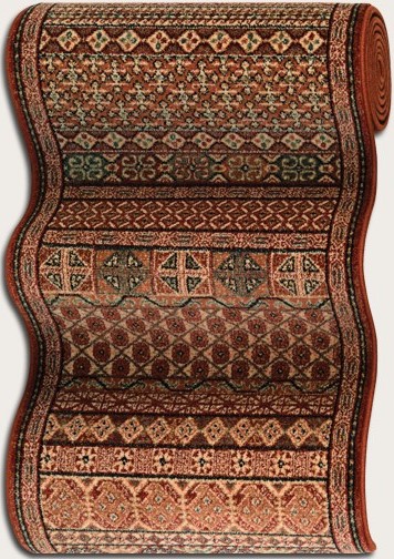Hall & Stair Runner Rugs old world classics 4327/0001A Ivory - Beige & Red - Burgundy Machine Made Rug
