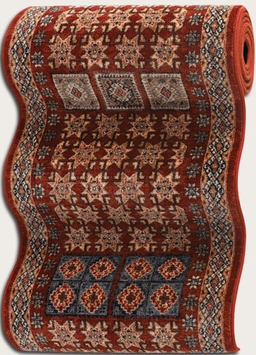 Hall & Stair Runners Timeless Treasures 4307/0300A Red - Burgundy & Multi Machine Made Rug