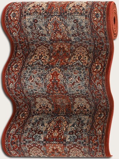 Hall & Stair Runner Rugs Timeless Treasures 4325/0300A  Red - Burgundy & Multi Machine Made Rug