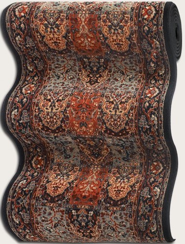 Hall & Stair Runner Rugs Timeless Treasures 4325/0500A Black - Charcoal & Multi Machine Made Rug