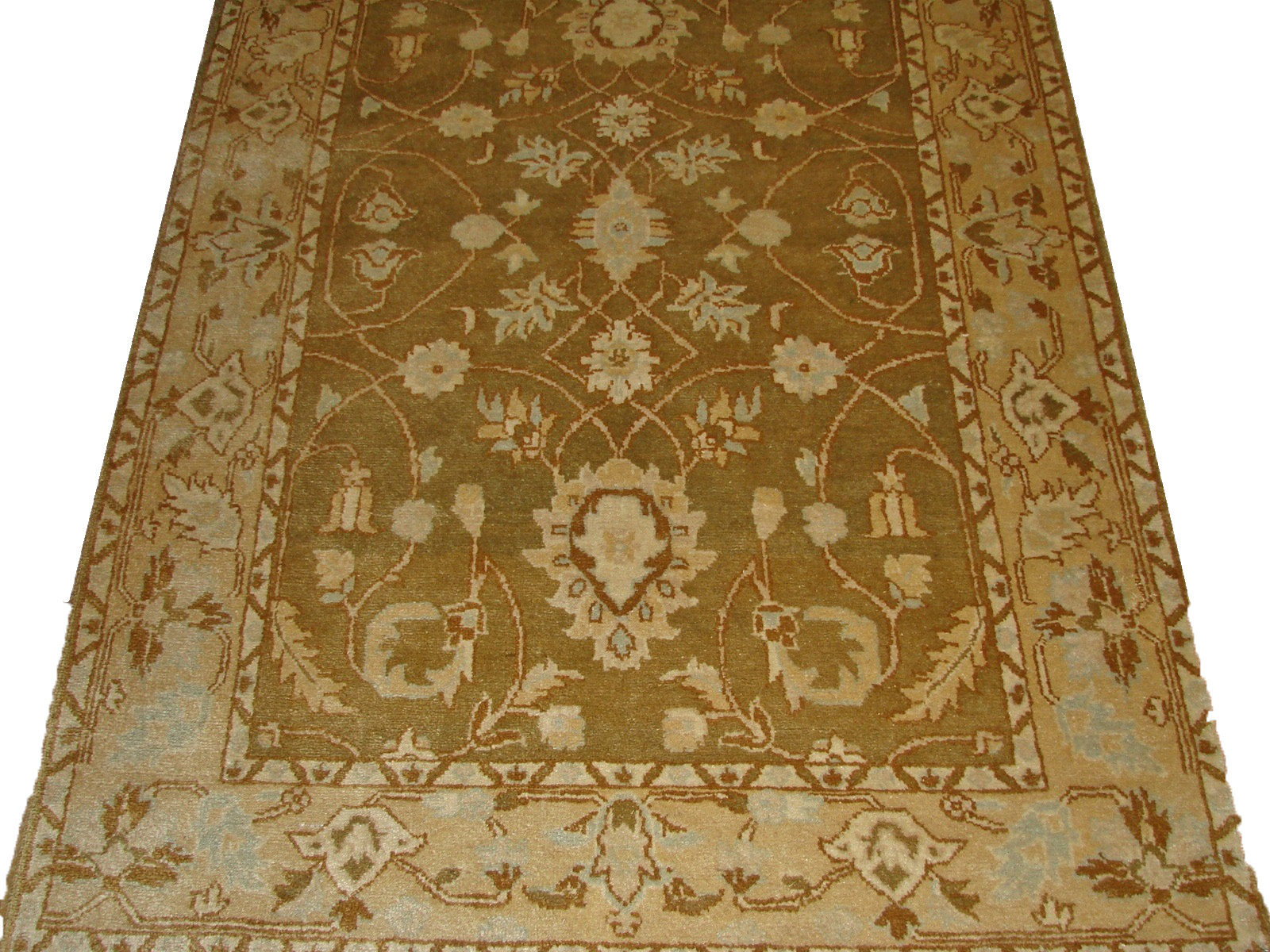 Clearance & Discount Rugs BV-301 0311 Aqua - Lt.Green & Ivory - Beige Hand Knotted Rug