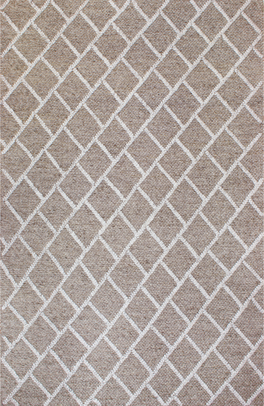 Woven Rugs FLUTE FL-22 Lt. Brown - Chocolate & Lt. Grey - Grey Hand Woven Rug