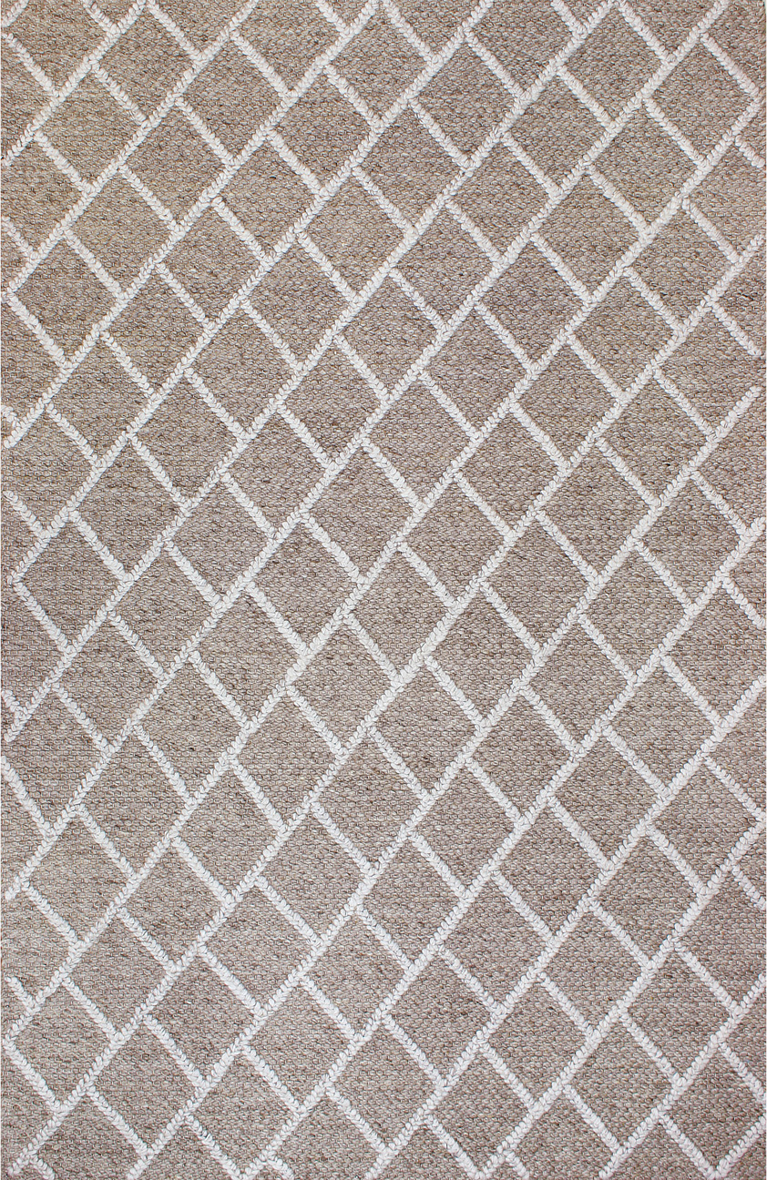 Flat Woven Rugs FLUTE FL-22 Lt. Brown - Chocolate & Lt. Grey - Grey Hand Woven Rug