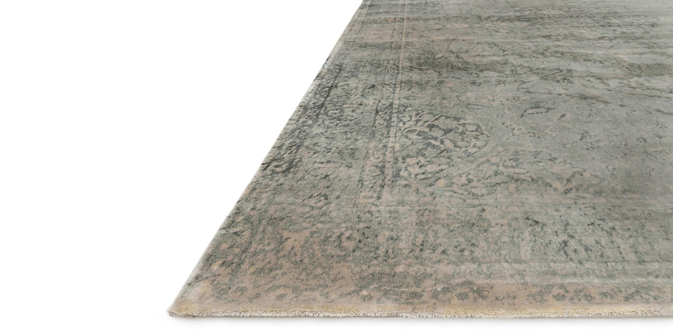 Oushak Rugs NYLA NY-20 Ivory - Beige & Lt. Grey - Grey Machine Made Rug