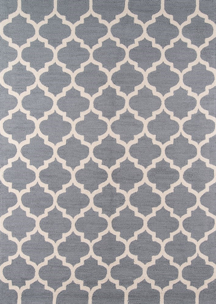 Contemporary Rugs & Transitional Rugs GEO GEO-04 Lt. Grey - Grey Hand Hooked Rug