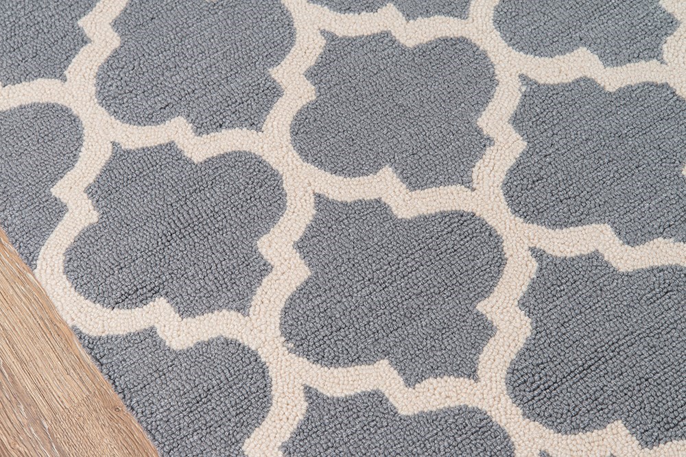 Contemporary & Transitional Rugs GEO GEO-04 Lt. Grey - Grey Hand Hooked Rug