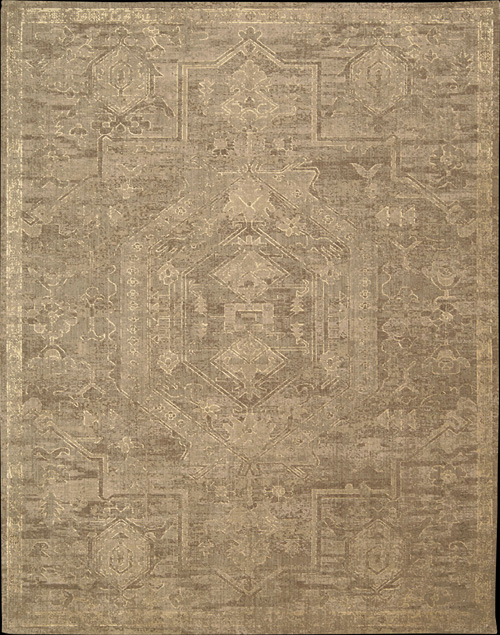 Oushak Rugs SILKEN ALLURE SLK-15 Camel - Taupe Machine Made Rug