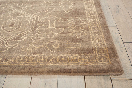 Oushak Rugs SILKEN ALLURE SLK-15 Camel - Taupe Machine Made Rug