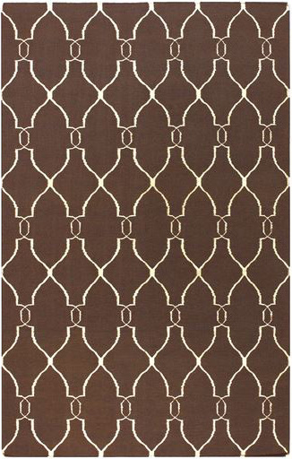 Woven Rugs FALLON FAL-1000 Lt. Brown - Chocolate Flat weave Rug