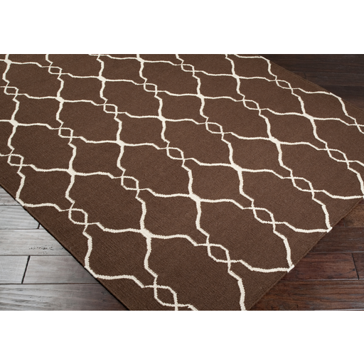 Woven Rugs FALLON FAL-1000 Lt. Brown - Chocolate Flat weave Rug