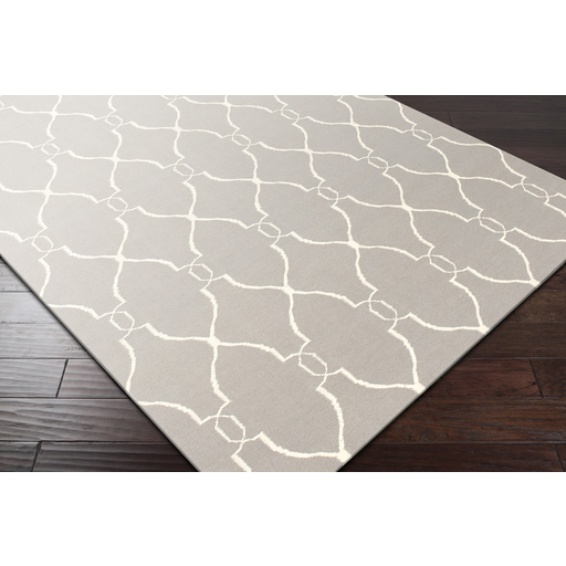 Woven Rugs FALLON FAL-1003 Lt. Grey - Grey Flat weave Rug