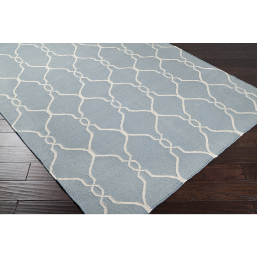 Woven Rugs FALLON FAL-1005 Lt. Blue - Blue Flat weave Rug