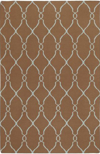 Woven Rugs FALLON FAL-1008 Lt. Brown - Chocolate Flat weave Rug
