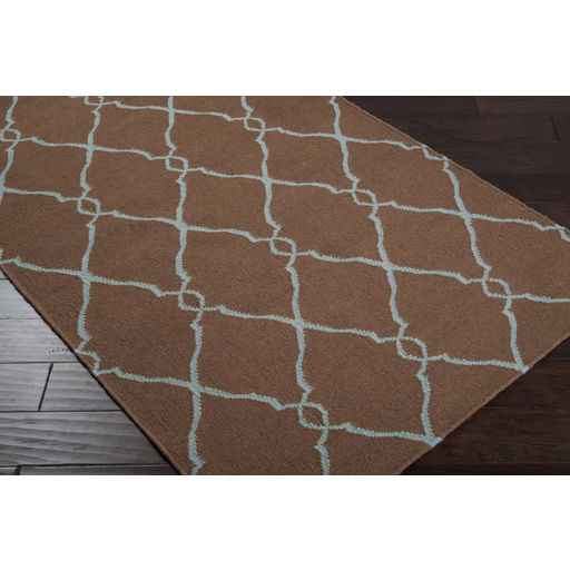 Woven Rugs FALLON FAL-1008 Lt. Brown - Chocolate Flat weave Rug