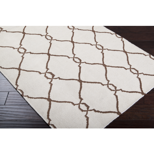 Flat Woven Rugs FALLON FAL-1009 Ivory - Beige Flat weave Rug