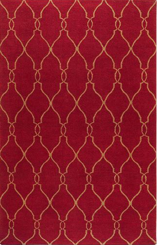 Woven Rugs FALLON FAL-1013 Red - Burgundy Flat weave Rug