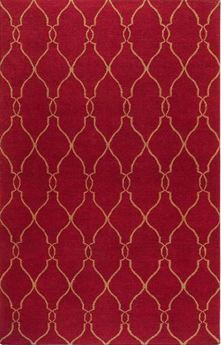 Flat Woven Rugs FALLON FAL-1013 Red - Burgundy Flat weave Rug