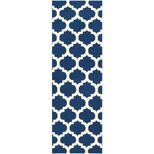 Woven Rugs FRONTIER FT-84 Medium Blue - Navy Flat weave Rug