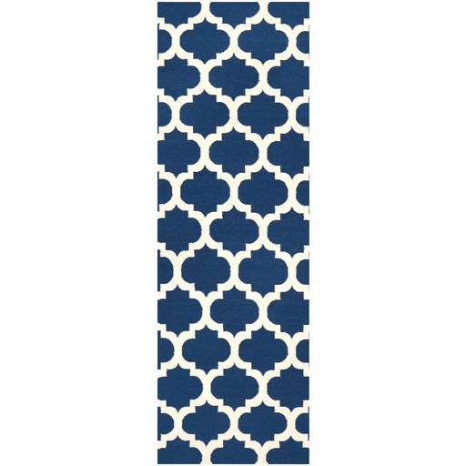 Flat Woven Rugs FRONTIER FT-84 Medium Blue - Navy Flat weave Rug